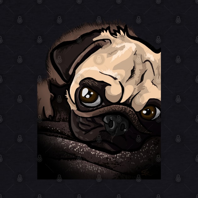 Pug in a Blanket by binarygod